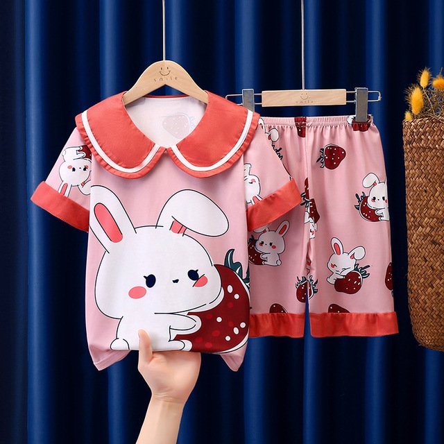 Lindo Sanrios verano pijamas de chico Kawaii Anime MyMelody Cinnamoroll Kuromi pantalones cortos de manga corta ropa de casa de dibujos animados conjunto de dos piezas regalo