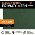 thumbnail image 5 of Xpose Safety Heavy Duty Privacy Screen Fence - 8’ x 50’ Green - 90% Visibility and UV Blocking - Easy Installation, Breathable Mesh for Yard, Garden, Greenhouse, Plant Nursery, Pet Kennel, Dog Run, 5 of 5