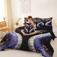 thumbnail image 4 of Homewish Grunge Dragon 7 Pieces Full Size Bedding Sets,Rustic Wildlife Full Size Bed in a Bag,Purple,Black Reversible, 4 of 8