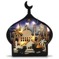 thumbnail image 3 of Wosthever Decoraciones Artesanías hechas a mano Eid Mubarak Ramadán Musulmán Delicado Castillo Patrón Adorno de escritorio Accesorios decorativos Kits de decoración para fiestas JM00565con luz Wosthever HA060997-02, 3 of 6