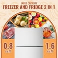 thumbnail image 2 of 2.4 Cu.Ft Mini Fridge Small Refrigerator with Freezer 2 Removable Plastic Shelves Two Door White New, 2 of 7