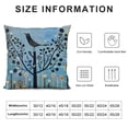thumbnail image 5 of Qinduosi Abstract Throw Pillow Cushion Cover, of Birds Sitting on Tree Branch Sky Spring Inspired Illustration, Decorative Square Accent Pillow Case, ", Blue Black White, 5 of 5