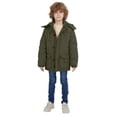 thumbnail image 3 of WenVen Boy's Winter Jacket Warm Puffer Jacket Windproof Snow Puffer Coat Green 6/7, 3 of 11