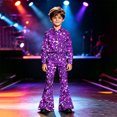 thumbnail image 5 of Kiijoy Dance Trousers for Girls High Rise Party Stage Performance Flare Pants, Sizes 15-16, 5 of 7