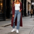 thumbnail image 2 of Brqkzdu Womens Long Cardigan Sweaters Open Front Oversized Ribbed Knit Cardigan Fall Loose Comfy Sweater Cardigan, 2 of 9