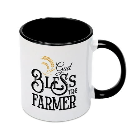 

Funny Coffee Mug Cute Ceramic Coffee Cup God Bless The Farmer Mug Novelty Tea Cup Christmas Mug Housewarming Christmas Gifts for Women Men Friend Family 11oz