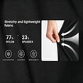 thumbnail image 3 of HISDERN Men's Casual Shorts 7 Inch Inseam Drawstring Elastic Waist Athletic Shorts with Pockets Black, 3 of 7