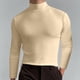 thumbnail image 1 of Blusa y camisas de cuello alto de manga larga para hombre, blusa informal de manga larga con cuello alto y elasticidad sólida para hombre., 1 of 5