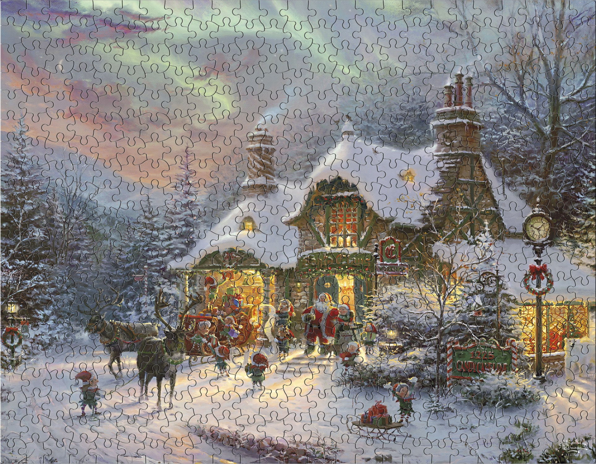 Ceaco Disney Thomas Kinkade Holiday Multipack Puzzles 4 Pack Interlocking Jigsaw Puzzle for Adults Ages 14+