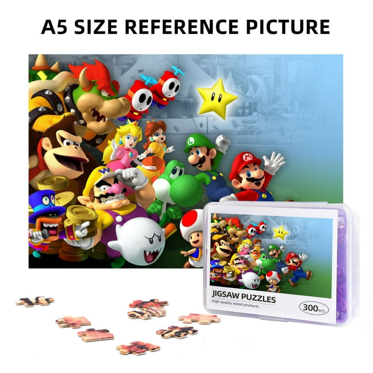 Super Mario Bros Game Wooden Jigsaw Puzzle, Family