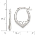 thumbnail image 4 of Auriga Fine Jewelry 925 Sterling Silver Heart Oval Hoop Earrings for Women, 4 of 6