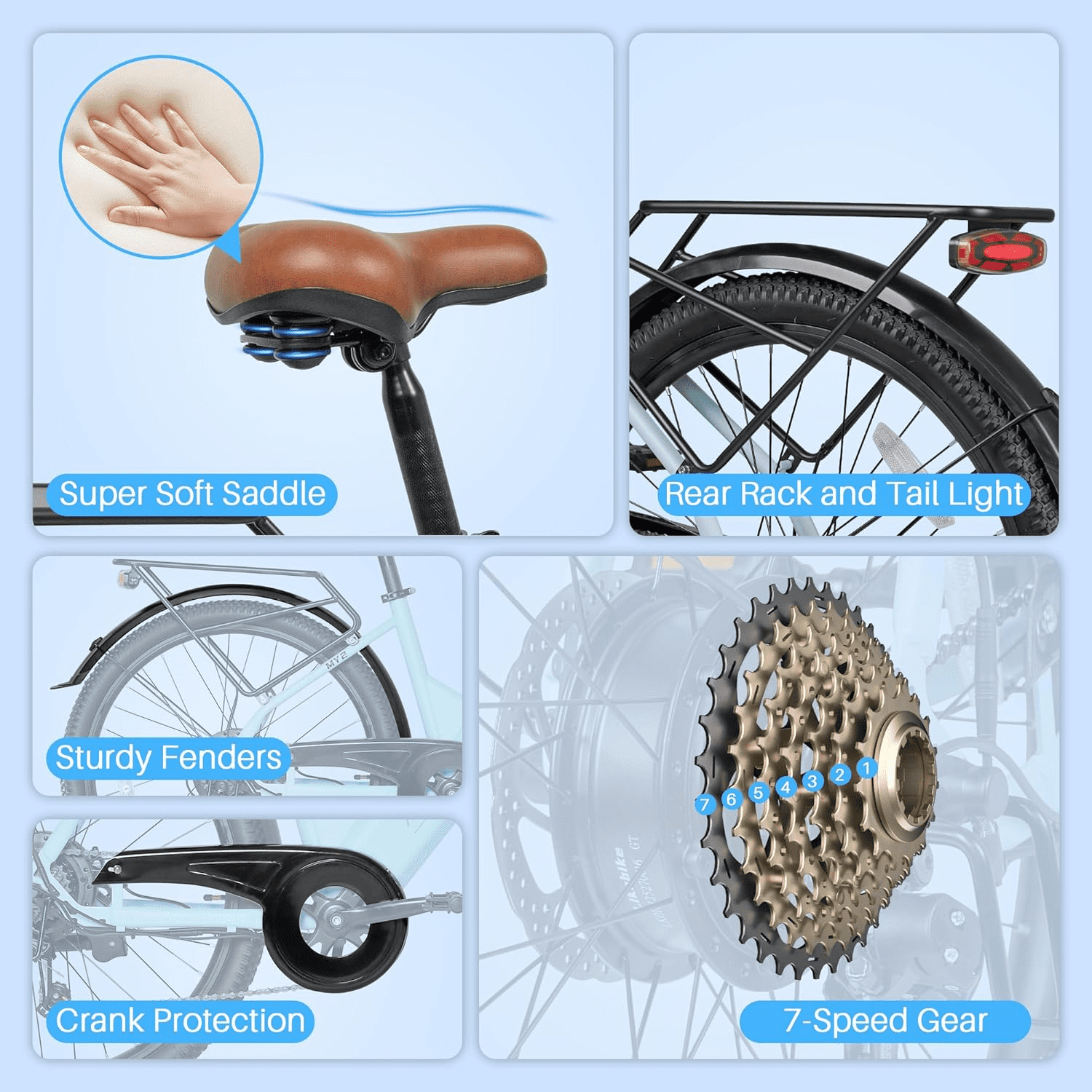 Electric Bicycle for Adults, 1500W Motor E Mountain Bike, 26in 45Miles 28MPH 7 Speed Commuting ebike,E-bike UL2849, Green