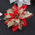 thumbnail image 4 of Flor artificial shamjiam decoración de plástico poinsettia Brillo Floral, 4 of 6