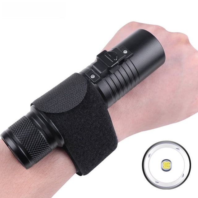 Linterna de buceo con correa con interruptor magnético T6 linterna impermeable T6 LED de buceo