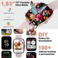 thumbnail image 2 of Lostrain Smartwatch Mujer,Reloj Inteligente Deportivo para Mujer 1.83" Pantalla Bluetooth Impermeable,Pulseras Inteligentes con GPS,Podómetro,Monitor De Polígrafo Regalo para Dama, 2 of 5