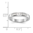 thumbnail image 7 of 14K White Gold Ring Band Wedding Diamond Square 7-Stone Channel, 7 of 7