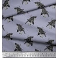 thumbnail image 2 of Soimoi Grey Heavy Canvas Fabric Floral Print Sewing Fabric Yard 58 Inch Wide, 2 of 3