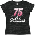 thumbnail image 3 of Inktastic 75 and Fabulous with Sparkles Women's T-Shirt, 3 of 5