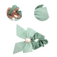 thumbnail image 3 of Unique Bargains 1 Pc Grace Square Pearl Bow Scrunchie Hair Elastic Band Light Green, 3 of 5