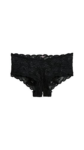 Open Gusset Hotpant Panty, Black 