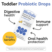BioGaia Nurture & Grow Toddler Probiotic | Ages 1+ | Liquid Probiotic | Allergen-Free | Multi-Benefit Kids Probiotic | Digestive Health, Immune Support & Oral Health Protection | 25-Day Supply
