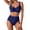 Dark Blue, variant on Women'S Bikini Sets Twist Front Two Piece Swimsuit Bathing Suits Army Green XXL