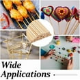 thumbnail image 7 of C 100Pcs Wood Craft Rods 1/4 x 12 Inch Dowel Rods Solid Wood Rod Round Hardwood Sticks Bamboo Stick Unfinished Wooden Dowels for Crafts DIY Knitting Tapestry Home and Garden Decoration, 7 of 7