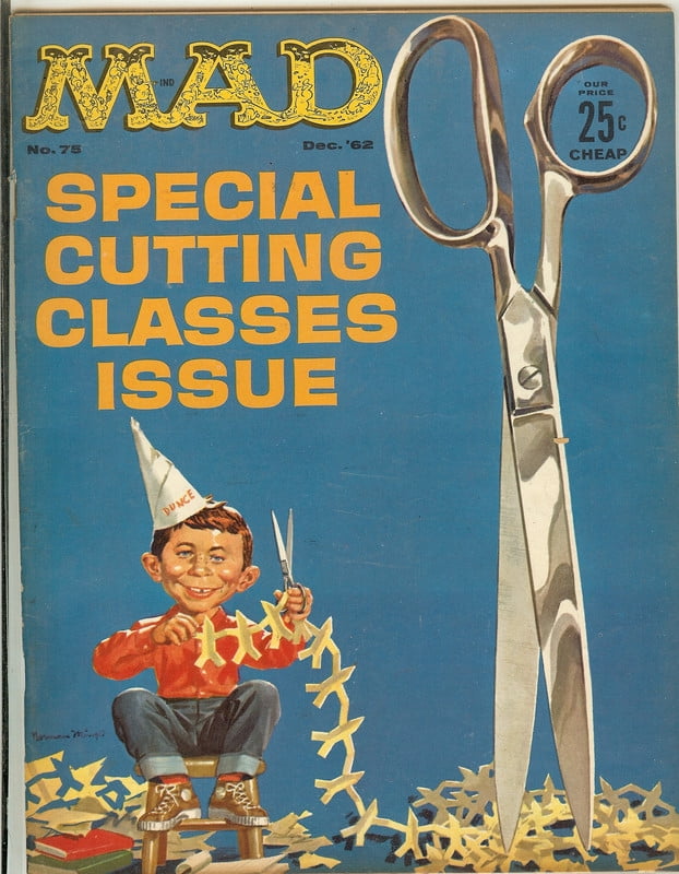 MAD Magazine Vintage Collectible #75 Dec 1962 VF (Very Fine)