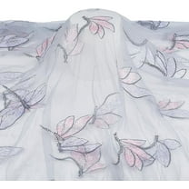 1 Set 2 Yards Sequin Organza Fabrics DIY Craft Supplies Dragonfly Pattern Gray 1500x0.3mm