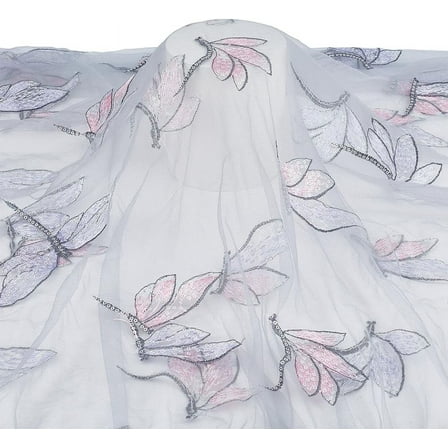 Glitter Tulle Fabric with Embroidery Dragonfly 59" x 2 Yards Sheer Sequin Fabric by The Yard Mesh Sparkly Fabric Organza Lace Fabric