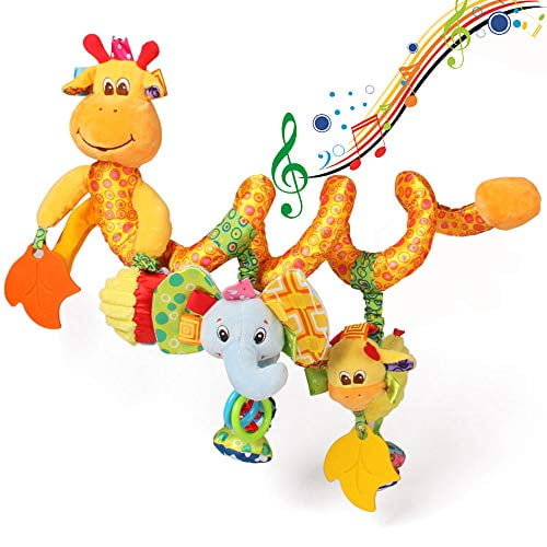 ORZIZRO Car Seat Toys, Baby Giraffe Plush Spiral Activity Musical Toys