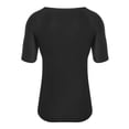 thumbnail image 6 of FUTATA Men's Sauna Shirt Sweat Workout Shirt Weight Loss Slimming Training Short Sleeve Sweat Body Shaper with Zipper Black, 6 of 6