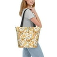 thumbnail image 7 of Defioc Retro 70s 60s Flower Print Tote Bag for Women,Shoulder Bag with Zipper Casual Tote's Handbag Big Capacity Shoulder Bag with Inner Pocket Fit for Shopping,Office,Travel, 7 of 7