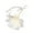 skirt-White, variant on Romance Pearls Embroidered Shoe Charm With Soft Mesh Fabric Artistic Ballet Shoe Pendant For Bag Personalization