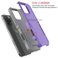 thumbnail image 6 of For iPhone 16 Pro Case with Tempered Glass Screen Protector, Tekcoo Dual Layer Shockproof Hybrid Protective Phone Case Heavy Duty Military Grade Rugged Cover for Apple iPhone 16 Pro 6.3" - Purple, 6 of 9