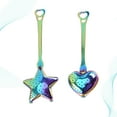 thumbnail image 2 of Viveous 2Pcs Stainless Steel Heart and Star Shaped Loose Leaf Tea Diffuser Herb Filter Infuser Strainer Reusable Tea Filter Colander Stirrer, 2 of 10
