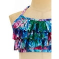 thumbnail image 5 of Alvivi Girls Two Piece Swimsuit Halter Crop Tank Top with Bottoms Summer Seaside Swimwear Blue&Red 8-10, 5 of 7