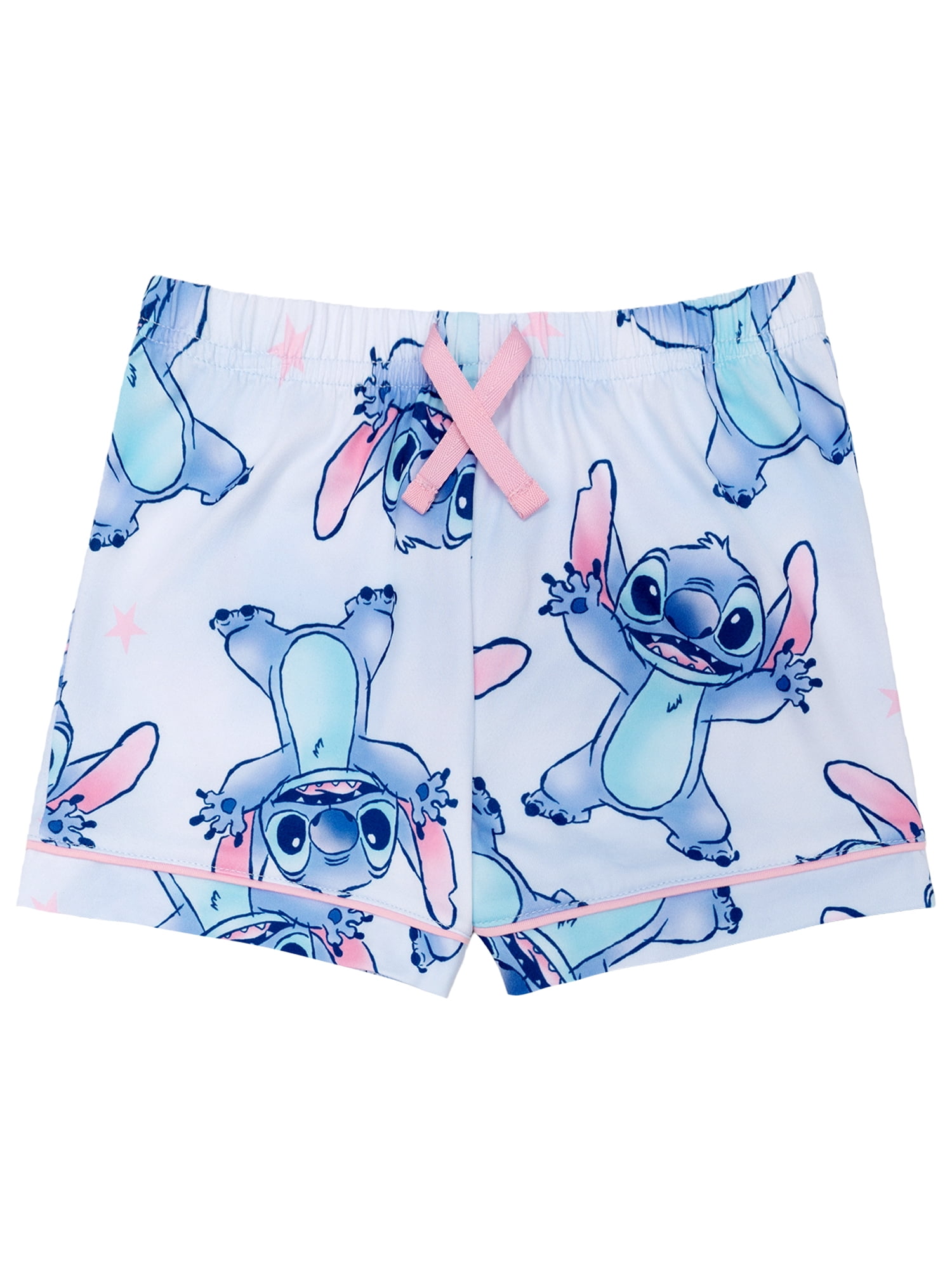 Lilo & Stitch Girls Button Front Top and Shorts Pajama Set, 2-Piece, Sizes 4-12
