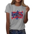 thumbnail image 5 of successthop Independence Day Clothes for Women Happy 4th of July Crewneck Shirt Casual T Shirts Short Sleeve Tops Gray, 5 of 6