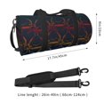 thumbnail image 4 of KLL Cartoon Sharks Duffle Bag For Men Women Sport Gym Fitness Tote Travel Training Workout Basketball Football Weekender, 4 of 8