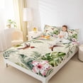 thumbnail image 4 of jejeloiu Kawaii Cute Hummingbird Twin Sheet Sets,Tropical Monstera Leaf Bedding For Girls Teens 3-Piece, 4 of 7