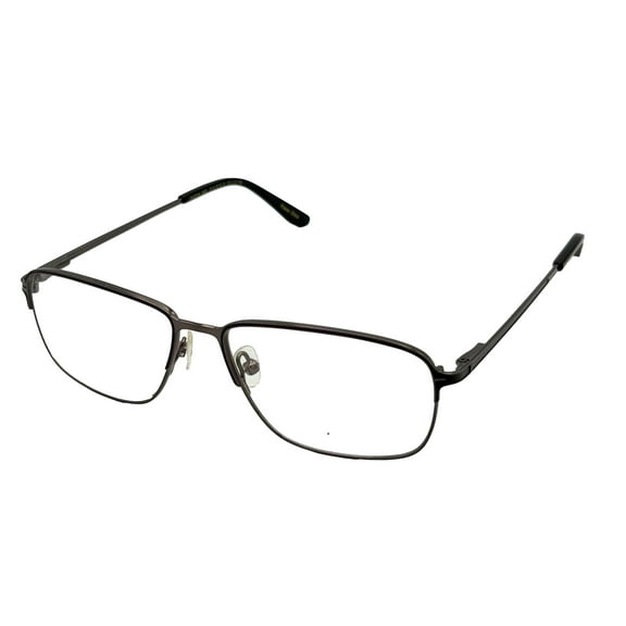 Perry Ellis Mens Ophthalmic Frame Gunmetal Rectangle Metal Frame 371 1. 53mm
