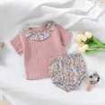 thumbnail image 5 of Cathalem Girls’ T-Shirt and Short Set Two Piece Shorts Set,Pink 98, 5 of 5
