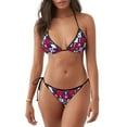 thumbnail image 1 of Balery golf Pattern Women Two Piece Swimsuit Sexy Swimwear Halter String Triangle Bikini Sets, 1 of 6