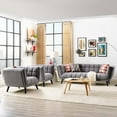 thumbnail image 3 of Modway Bestow 3 Piece Velvet Sofa and Armchair Set, 3 of 6