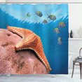 thumbnail image 1 of Ambesonne Starfish Shower Curtain, Coral Fishes Sea, 69"Wx75"L, Multicolor, 1 of 3