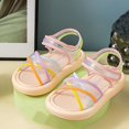 thumbnail image 3 of JIAGEYA Girl’s Sandals Breathable Open Toe Lightweight Non Slip Adjustable Slippers Shoes Summer, 3 of 4