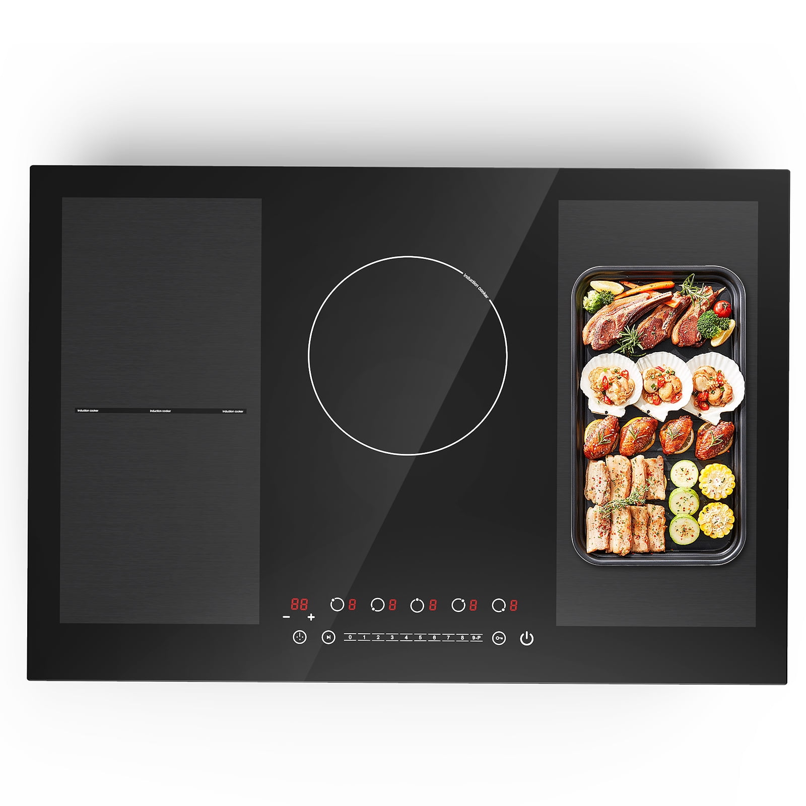 1pc Sk-5107 Plug-in 2000w Multi-functional Electric Cooker With Dual Burner  Design, High Power, Multiple Cooking Modes, Simple Operation, Energy  Saving, Suitable For All Types Of Pots And Pans, Stainless Steel Body, Even