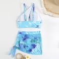 thumbnail image 6 of UTSJKR Two Piece Swimsuits for Women Halter Bikini Sets Skirted Bottom Cheeky Plus Size High Waisted Bathing Suits Blue XXXXL, 6 of 6