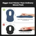 thumbnail image 4 of shiyou-Ergonomic Mouse Pad with Wrist Rest Support, Mousepad with Memory Foam Wrist Rest and Non-Slip PU Base, Massage Bulge Design for Pain Relief, Computer, Wireless Mouse, Desk(12.2x9.8 inch)Blue, 4 of 4